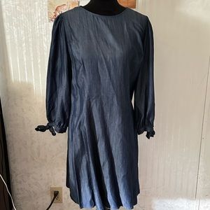 EUC Eva Mendes 100% Lyocell Dress with Sleeve Bows